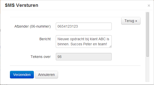 SMS versturen