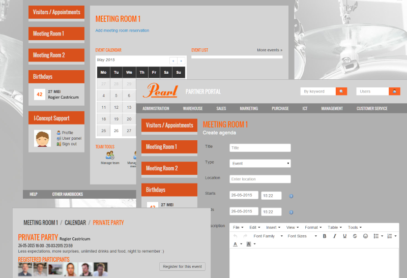 Vergaderkamer reservering web app